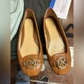 Michael Kors Shoes | Michael Kors Brown Flat Shoes | Color: Brown/Gold | Size: 9