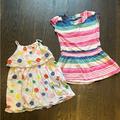 Zara Dresses | 2 Dresses For $20 Tea Collection Striped Dress/Tunic And Zara Polka Dot Dress | Color: Blue/Pink | Size: 4g