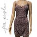 Free People Dresses | Free People Intimately Mini Dress Women's Size M Lace Bodycon Floral Brown | Color: Brown/Pink | Size: M