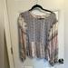 American Eagle Outfitters Tops | American Eagle Boho Blouse Top | Color: Cream/Gray | Size: M