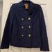 Tory Burch Jackets & Coats | Euc Tory Burch Wool Blend Jacket | Color: Blue/Gold | Size: 4