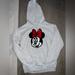 Disney Tops | Disney Minnie Mouse Hoodie Sz Small | Color: Gray | Size: S