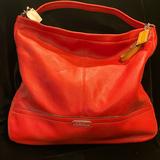 Coach Bags | Coach Lipstick Red Leather Hobo Bag / Pocketbook / Handbag - Nwt! | Color: Black/Red | Size: 14.5” Across , 12 1/4” Deep & 3.5” Width