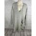 Free People Dresses | Free People Gray Tight Knit Ruched Side Tie V Neck Short Sweater Dress Size S | Color: Gray | Size: Xs