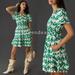 Anthropologie Dresses | Anthropologie Somerset Collection Smocked Tiered Mini Dress Green Petite Lp Nwt | Color: Green/Pink | Size: Lp