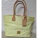 Dooney & Bourke Bags | Dooney And Bourke Pastel Yellow Tote Bag Style Monogram Leather Purse | Color: Yellow | Size: Large