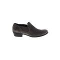 Paul Green Ankle Boots: Slip-on Chunky Heel Casual Gray Solid Shoes - Women's Size 7 - Round Toe