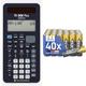 Texas Instruments TI-30X Plus MathPrint Wissenschaftlicher Schulrechner 4-zeilig & VARTA Batterien AA