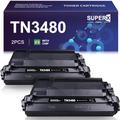 LEMERO SUPERX Toner Compatible with Brother TN3480 TN-3480 TN-3430 TN3430 for Brother MFC-L5750DW MFC-L5700DW HL-L5200DW FC-L5700DW HL-L5000D HL-L5200DWT 2 x Black