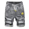 FELEA Summer Men's Stretch Short Jeans Casual Slim Fit Elastic Denim Shorts Male Clothes