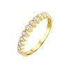 Fingerring DIAMONDS BY ELLEN K. "Gold 375 zweifarbig mit 11x Diamant 0,10ct." Gr. 18, gelb (gelb, weiß), Fingerringe, Damen, 018 (57,0), 0,10 ct P3 = leicht erkennbare Einschlüsse, Gold