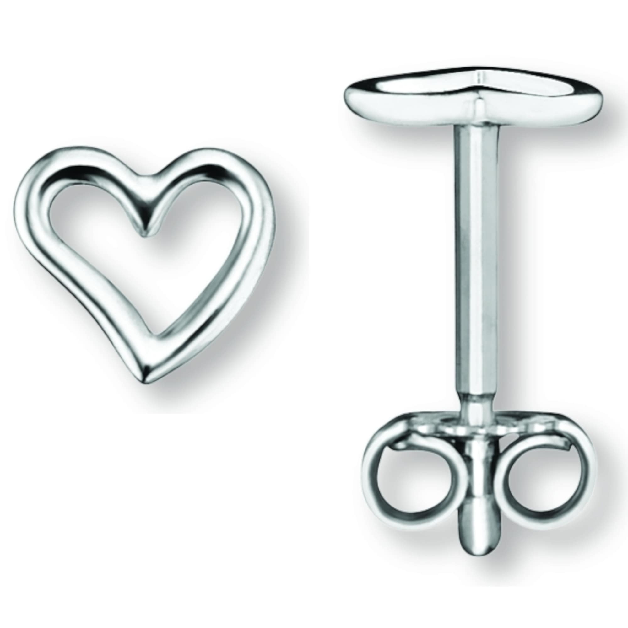 Paar Ohrhänger ONE ELEMENT "Herz Ohrringe Ohrstecker aus 925 Silber", silber, Ohrringe, Damen, Damen, Silber 925 (Sterlingsilber), Ein Geschenk von Herzen – zart, elegant & voller Symbolik