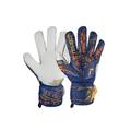 Torwarthandschuhe REUSCH "Attrakt Grip" Gr. 9, bunt (goldfarben, blau) Damen Handschuhe Sporthandschuhe