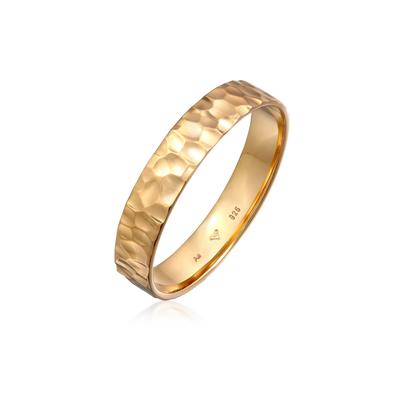 Silberring KUZZOI "Bandring Herrenring Freundschaftsring 925 Silber" Gr. 60, gold, Fingerringe, Herren, 60mm, ohne Stein, Silber 925 (Sterlingsilber), 4mm Image