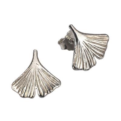 Paar Ohrstecker ZEEME "925/- Sterling Silber Motiv Ginko", weiß, Ohrringe, Damen, ONE-SIZE, Silber 925 (Sterlingsilber) Image