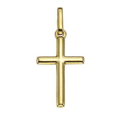 Ketten-Anhänger VIVANCE "585 Gold Motiv Kreuz", gelb, Schmuckanhänger, Damen, ONE-SIZE, Gold, 0,6 g