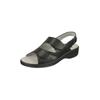 Sandale NATURAL FEET "Cornelia", Damen, Gr. 41, schwarz, Lederimitat, casual, Schuhe, mit bequemem Sola-Stretch