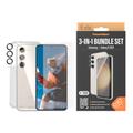 PANZERGLASS Displayschutzglas "3-in-1 Bundle Set Screen Protector, Case und Camera Lens Protector" Displayfolien farblos (transparent) Zubehör für Handys Smartphones