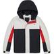 Outdoorjacke TOMMY HILFIGER "COLORBLOCK HOODED JACKET" Gr. 16 (176), rot (desert sky, red, white) Jungen Jacken Outdoorjacken