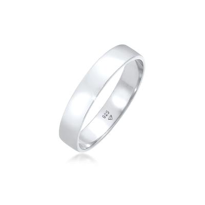 Silberring KUZZOI "Bandring Herrenring Freundschaftsring 925 Silber" Gr. 54, silber, Fingerringe, Herren, 54mm, ohne Stein, Silber 925 (Sterlingsilber) Image
