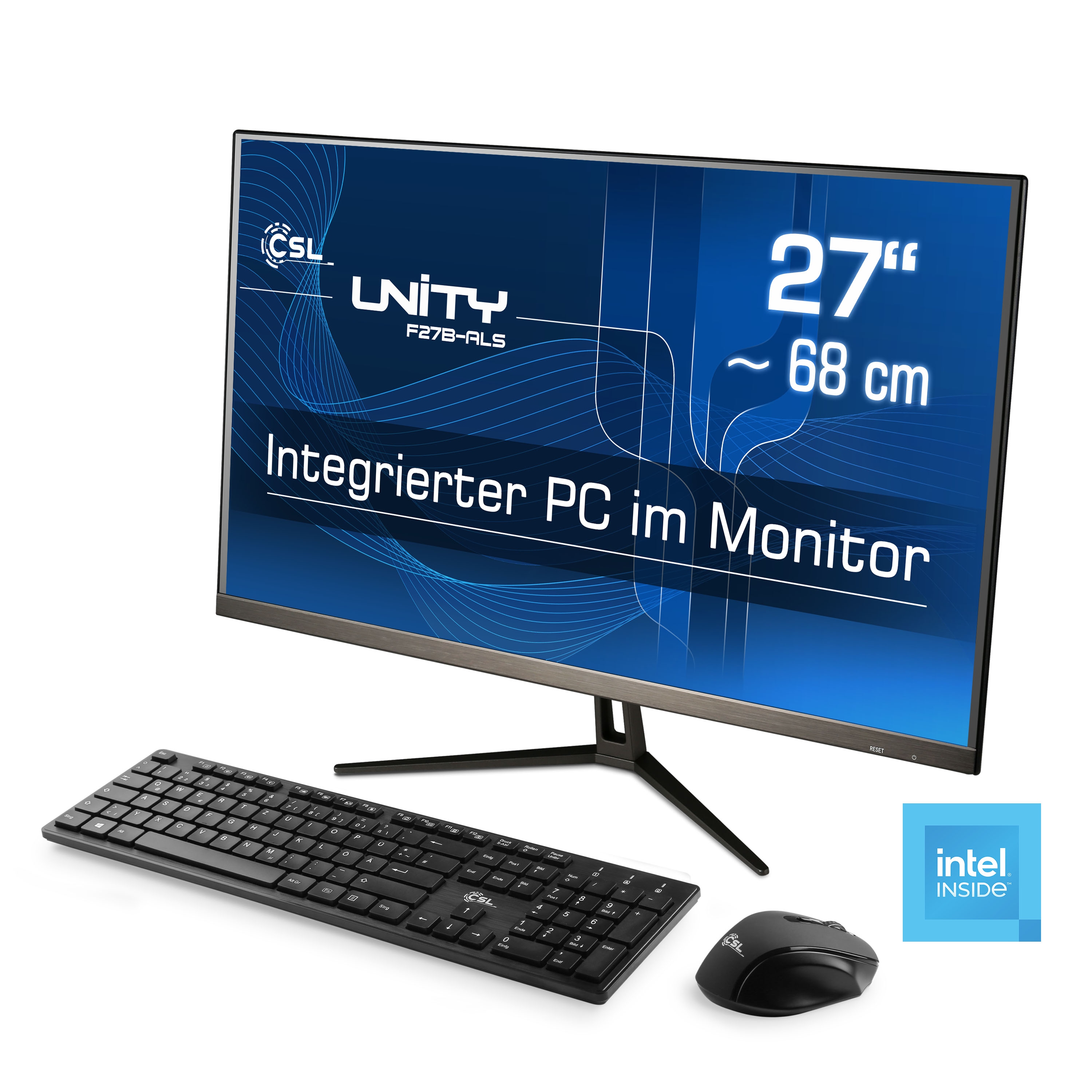CSL All-in-One PC "Unity F27-ALS N200 Windows 11", schwarz, Windows 11 Home,64bit, 32 GB RAM 2.000 GB SSD, Desktop-PCs Image