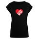 T-Shirt MERCHCODE "Merchcode Damen Ladies Beatles - Love me do T-Shirt" Gr. L, schwarz (black) Herren Shirts Print