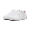 Sneaker PUMA "Court Classy Sneakers Damen", Gr. 38.5, pink (weiß whisp of pink silber gray), Obermaterial: Synthetik; Futter: Textil; Innensohle: Textil; Laufsohle: Gummi, Schuhe