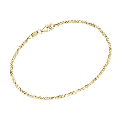 Armband SMART JEWEL "mit facettierten Kugeln, Silber 925", gold, Armbänder, Damen, 19cm, Silber 925 (Sterlingsilber)