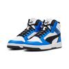 Sneaker PUMA "REBOUND V6 MID JR", Kinder, Gr. 36, weiß (puma weiß, puma schwarz, racing blau), sportlich, Schuhe
