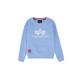 Sweater ALPHA INDUSTRIES "ALPHA Kids - Sweatshirts Basic Kids" Gr. 16, blau (light blue) Mädchen Sweatshirts