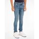 Skinny-fit-Jeans CALVIN KLEIN JEANS "SKINNY CLOUDY BLUE STRETCH" Gr. 12 (152), N-Gr, blau (cloudy blue stretch) Jungen Jeans