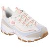 Sneaker SKECHERS "D'LITES-BOLD VIEWS", Damen, Gr. 35, bunt (natur, multi), Leder, Textil, sportlich, Schuhe, Freizeitschuh, Halbschuh, Schnürschuh mit Air-Cooled Memory Foam