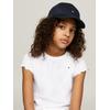 Baseball Cap TOMMY HILFIGER "SMALL FLAG CAP", Baby, Gr. S/M, blau (space blau), Stoff, Baumwolle, unifarben, casual, Caps, Klemmverschluss, Logostickerei, für Kinder