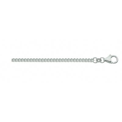Silberkette ADELIA´S "Damen 925 Silber Flach Panzer Halskette Ø 1,6 mm", silber, Halsketten, Damen, 45, Silber 925 (Sterlingsilber), Silberschmuck für Damen Image