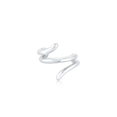Single-Ohrhaken ELLI "Earcuff Ohrklemme Welle 925er Silber", silber, Ohrringe, Damen, OneSize, ohne Stein, Silber 925 (Sterlingsilber) Image