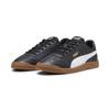 Sneaker PUMA "PUMA Club 5v5 Sneakers Erwachsene", Gr. 48, schwarz-weiß (schwarz, weiß gold), Obermaterial: Kuhleder, Synthetik; Futter: Synthetik; Innensohle: Textil; Laufsohle: Gummi, Schuhe
