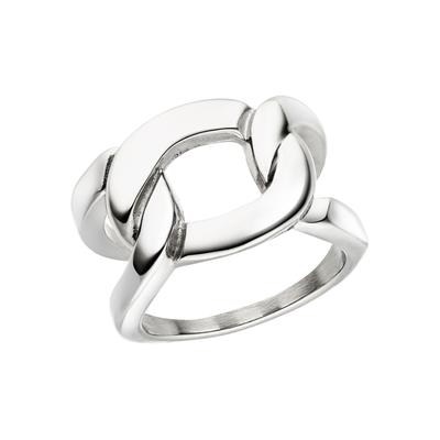 Fingerring JOBO Gr. 54, silber (edelstahlfarben), Fingerringe, Damen, 54, Edelstahl, Edelstahl breit Image