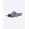 Pantolette ANDREA CONTI, Damen, Gr. 41, blau (jeansblau), Glattleder, modisch, Schuhe