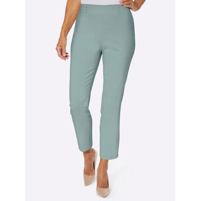 Webhose CLASSIC BASICS, Damen, Gr. 44, Normalgrößen, grün (kalkmint), 72% Viskose, 25% Polyamid, 3% Elasthan, unifarben, lang, Hosen Image