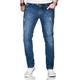 Slim-fit-Jeans ALESSANDRO SALVARINI "ASCatania" Gr. W34 L34, Länge 34, blau (as, 163, dunkelblau used) Herren Jeans Slim Fit