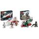 LEGO 75333 Star Wars Obi-Wan Kenobis Jedi Starfighter & Star Wars 75344 Das Boba Fett -Mikrofighter -Schiff, Fahrzeug mit Figuren, der Mandalorianer