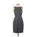J.Crew Casual Dress - Sheath: Gray Solid Dresses - Women's Size 4 Petite