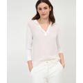 Langarmshirt BRAX "Style CLARISSA" Gr. 36, weiß (offwhite) Damen Shirts T-Shirts