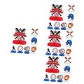 Toyvian 8 Sets Baseball Honeycomb Ball Top Hats for Kids Baseball Decorations Replaceable Desk Decor Home Decorations Hockey Party Favors Light Switch Surround Desktop Cardboard Golf Baby