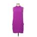 Miu Miu Casual Dress - Shift: Purple Solid Dresses - Women's Size 38