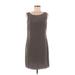 Cynthia Rowley TJX Casual Dress - Shift: Gray Solid Dresses - Women's Size 6