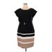 Studio One Casual Dress - Mini Crew Neck Short sleeves: Black Print Dresses - Women's Size 20