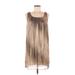 Collective Clothing Casual Dress - Shift Scoop Neck Sleeveless: Brown Dresses - New - Women's Size Medium