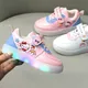 Chaussures Hello Kitty pour filles baskets en toile LED dessin animé mignon bébé fille Kawaii