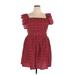 Shein Casual Dress - Mini Square Short sleeves: Red Dresses - Women's Size 3X